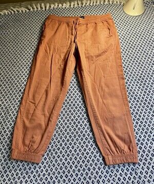 GAP Chino Joggers LG Pink/Orange Lightweight Pockets Cozy Casual Lounge